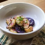 Vegan Spicy potato salad with mint