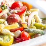 Lemony 3 Bean Salad with Tomatoes
