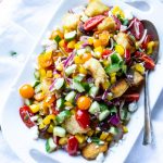This super-easy traditional Greek salad is my current favorite for picnics, BBQ's, potlucks, and quick weeknight dinners.
