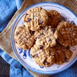 Easy Flourless Peanut Butter Cookies ready from start to finish in < 30 minutes. Gluten-free plus instructions for high altitude baking with a link to instructions for baking at sea level.